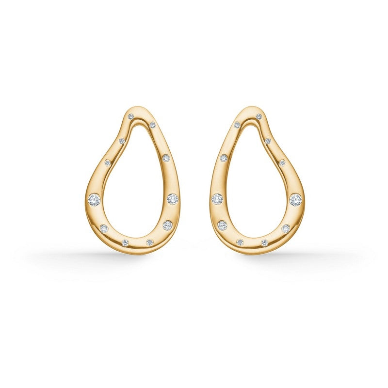Athena ørestikker i 14 karat guld med 0,16 ct diamanter fra Mads Z Gold Label.